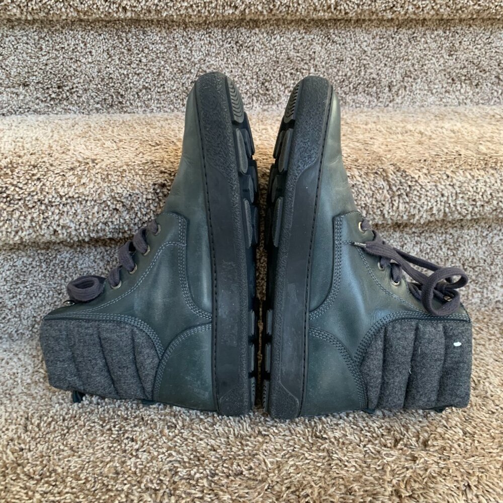 Moncler Men's Dark Green Leather Boots - Picture 8 of 14